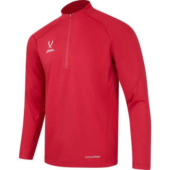 Джемпер ветрозащитный JÖGEL PREMIER PerFormPROOF 1/4 Zip Wind Top, красный
