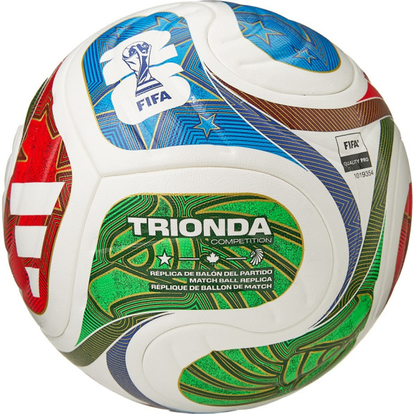 Мяч футб  ADIDAS WC26 Trionda Competition JD8031, р 5, FIFA Quality Pro, 4пан, ПУ,термосш, мультикол