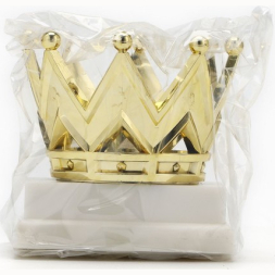 Наградная фигура, «Корона», золото, подставка пластик белая, 9 х 9 х 9 см.