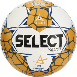 Мяч ганд. SELECT Ultimate Replica v24, 1671854990, р.2 (Junior), EHF Appr, ПУ, руч.сш, золотисто-бел