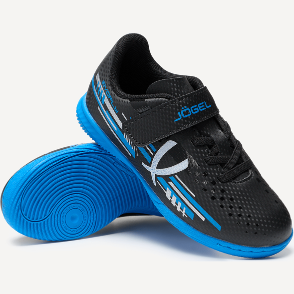 Бутсы зальные JÖGEL Evofly IN Talant Black/blue, детский