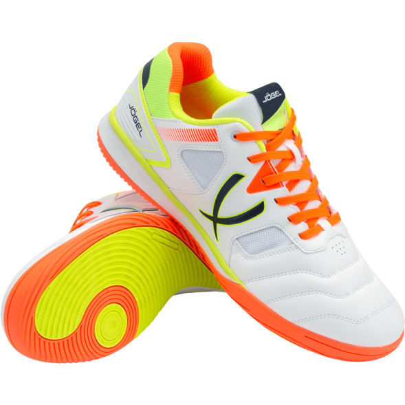 БЕЗ УПАКОВКИ Бутсы зальные JÖGEL Tornado 2.0 White/orange