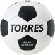 Мяч футб  TORRES Main Stream, F30184,р 4, 32 пан  ПУ, 4 под  слоя, руч  сшив , бело-черный