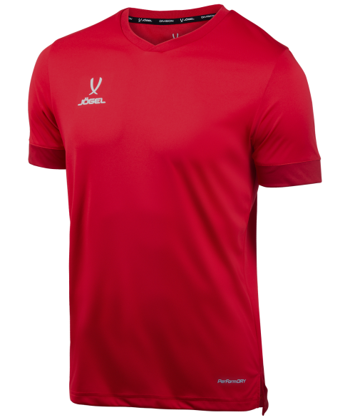 Футболка игровая JOGEL DIVISION PerFormDRY Union Jersey, красный/ темно-красный/белый