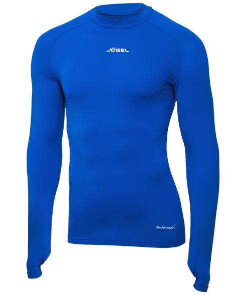 Футболка компрессионная с длинным рукавом JOGEL Camp PerFormDRY Top LS, синий/белый