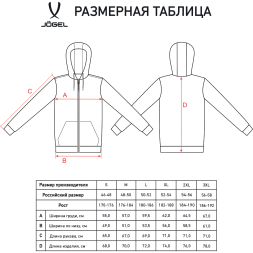 Худи JÖGEL ESSENTIAL Fleece Zip Hoodie, серый