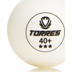Мяч для наст. тенниса TORRES Profi 3*, TT23012, диам. 40+мм, упак. 6 шт, белый