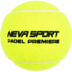 Мяч для падела NS Padel Premier, 502101, уп.3 шт, сукно, нат.резина,желтый