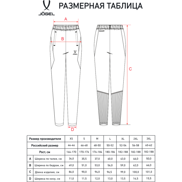 Брюки тренировочные с карманами JÖGEL PREMIER PerFormDRY Training Pants, черный