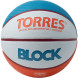 Мяч баск  TORRES Block, B023167, р 7, резина, нейлон  корд, бут  камера, светл-серо-сине-оранжевый