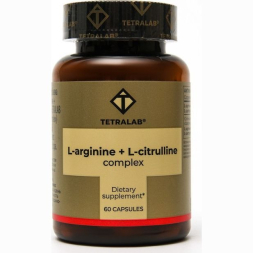Комплекс L-Аргинин + L-Цинтруллин TETRALAB, 60 капсул по 550 мг