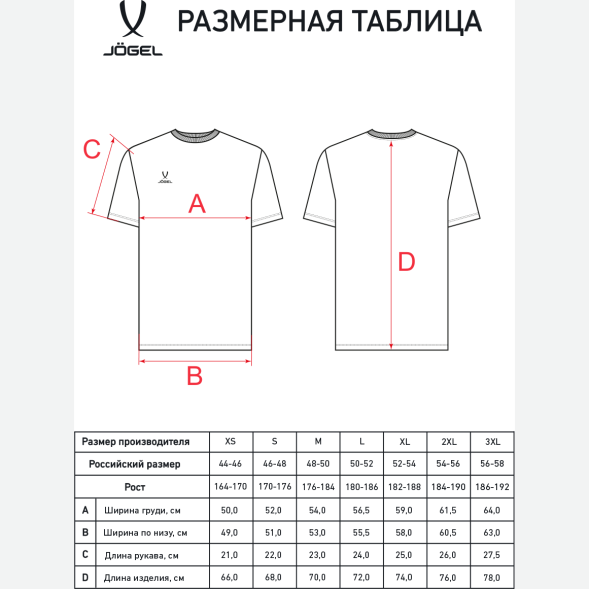 Футболка JÖGEL ESSENTIAL Cotton Tee, серый