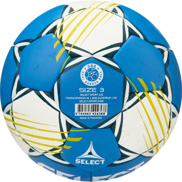 Мяч ганд. SELECT HB FORCE DB V25, 1622858205, Senior (р.3), EHF Appr,ПУ, гибр.сш., сине-белый