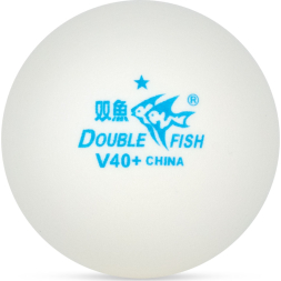 Мяч для наст тенниса DOUBLE FISH No-Star Ball,арт V40+PU, упак 100 шт , ПУ-пакет,белый