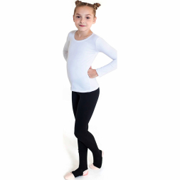 Лосины гимнастические с вырезом под пятку Indigo SM-103-30, размер 30, черный