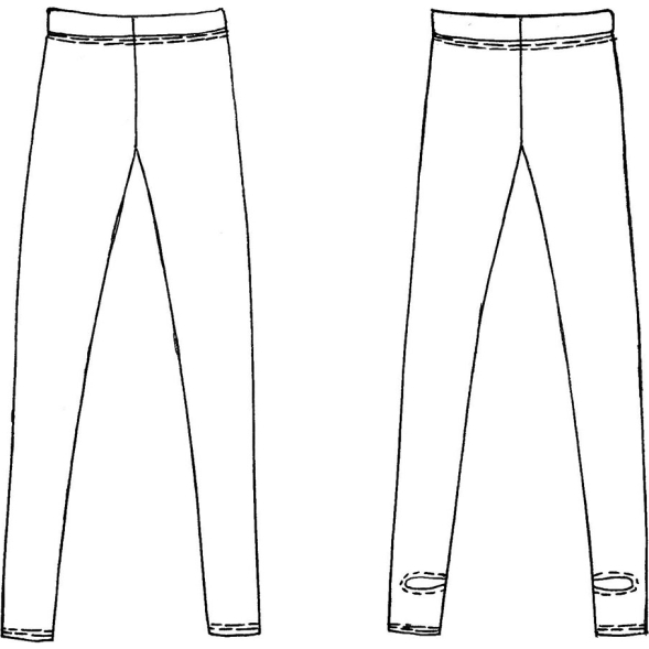 Лосины гимнастические с вырезом под пятку Indigo SM-103-30, размер 30, черный