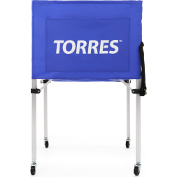 Тележка для мячей TORRES, SS11022, на 25-30 шт., дл. 67см, глуб.45 см, выс.103 см, сине-белая