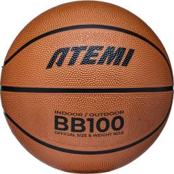 Мяч баскетбольный Atemi, р. 6, резина, 8 панелей, BB100N, окруж 72-74, клееный