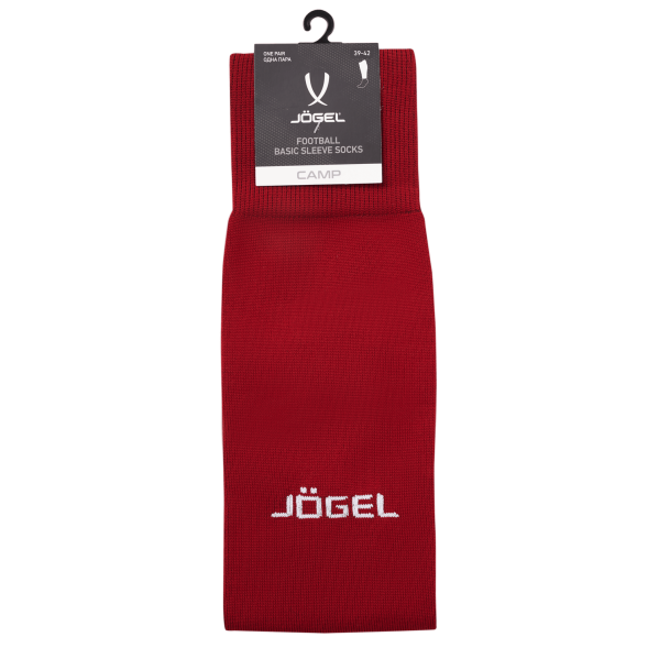 Гольфы футбольные JÖGEL CAMP BASIC SLEEVE SOCKS, гранатовый/белый