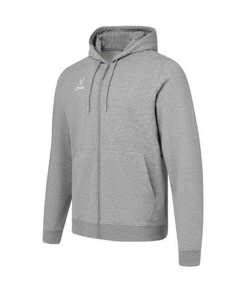 Флисовое худи на молнии ESSENTIAL Cotton Fleece FZ Hoodie, серый меланж