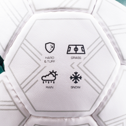 Мяч футб. TORRES Training, F323954,р.4, 32 панели. ПУ, 4 под. слоя, ручная сшивка, бело-зел-сер