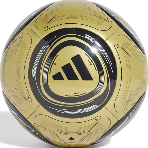 Мяч футбольный ADIDAS Messi Club, IX4070, р.4, черно-золотистый