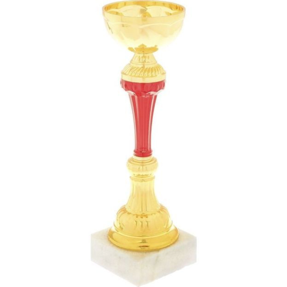 Кубок 131A, зол., подставка камень, 28 × 10 × 10 см