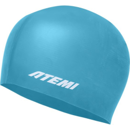 Шапочка для плавания Atemi silicone cap Green river, силикон, Цвет: Бирюзовый, TSC1GR