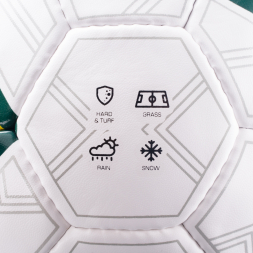 Мяч футб. TORRES Training, F323955, р.5, 32 пан. ПУ, 4 подкл. слоя, руч. сшивка, бело-зел-жёлт