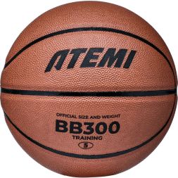 Мяч баскетбольный Atemi, р. 5, синтетическая кожа ПВХ, 8 панелей, BB300N, окруж 68-71, клееный