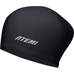 Шапочка для плавания Atemi long hair cap Deep black, силикон, Цвет: Черный, TLH1BK