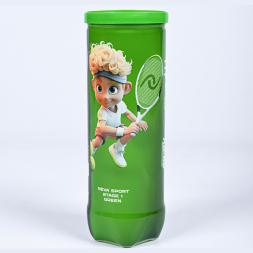 Мяч теннисный детский NS Green, 5021001, уп.3 шт, резина, шерть, нейлон, желто-зеленый