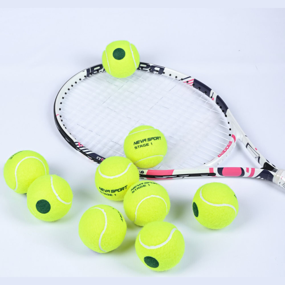 Мяч теннисный детский NS Green, 5021001, уп.3 шт, резина, шерть, нейлон, желто-зеленый