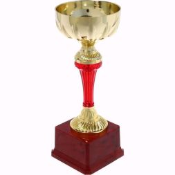 Кубок 133A, зол., подставка пластик, 27 × 10 × 9,5 см