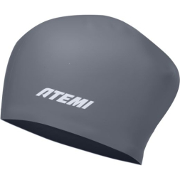 Шапочка для плавания Atemi long hair cap Asphalt grey, силикон, Цвет: Серый, TLH1GY
