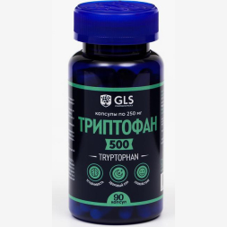 Триптофан для спокойствия и улучшения настроения GLS Pharmaceuticals, 90 капсул по 250 мг