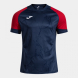 Футболка JOMA CAMISETA MANGA CORTA HISPA V DARK NAVY ROJO