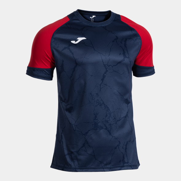 Футболка JOMA CAMISETA MANGA CORTA HISPA V DARK NAVY ROJO