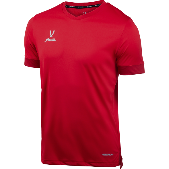 Футболка игровая JÖGEL DIVISION PerFormDRY Union Jersey, красный/ темно-красный/белый