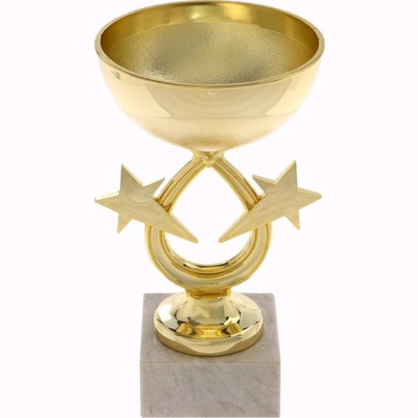 Кубок 156, зол., подставка камень, 19 х 10 х 10 см