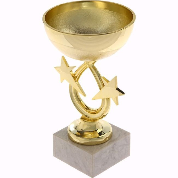 Кубок 156, зол., подставка камень, 19 х 10 х 10 см