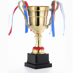 Кубок 185С, зол., триколор, подставка пластик, 25 × 15 × 8 см