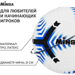 Мяч футбольный MINSA, TPE, машинная сшивка, 12 панелей, р. 5