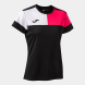 Футболка JOMA CAMISETA MANGA CORTA CREW V NEGRO ROSA
