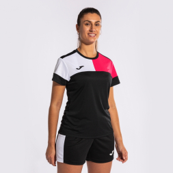 Футболка JOMA CAMISETA MANGA CORTA CREW V NEGRO ROSA