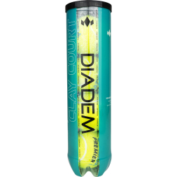 Мяч теннисный DIADEM Premier Clay Court 4B, BALL-4CASE-CLAYCRT, уп.4 шт,одобр.ITF, фетр, желт