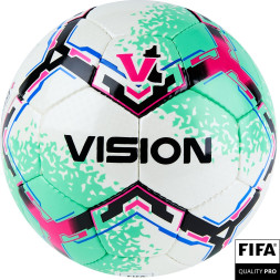 Мяч футзал. VISION SALA+, FIFA Quality Pro, FS324084 р.4, 32 п. PU, 4 подкл.сл, руч.сшив.,бело-зелен