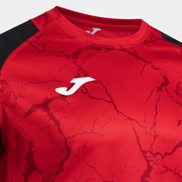 Футболка JOMA CAMISETA MANGA CORTA HISPA V ROJO NEGRO