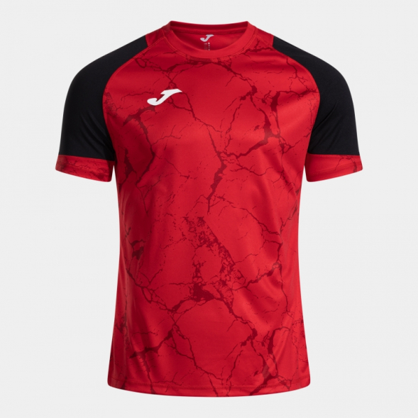 Футболка JOMA CAMISETA MANGA CORTA HISPA V ROJO NEGRO