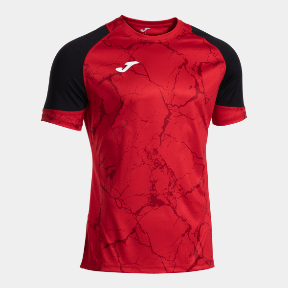 Футболка JOMA CAMISETA MANGA CORTA HISPA V ROJO NEGRO